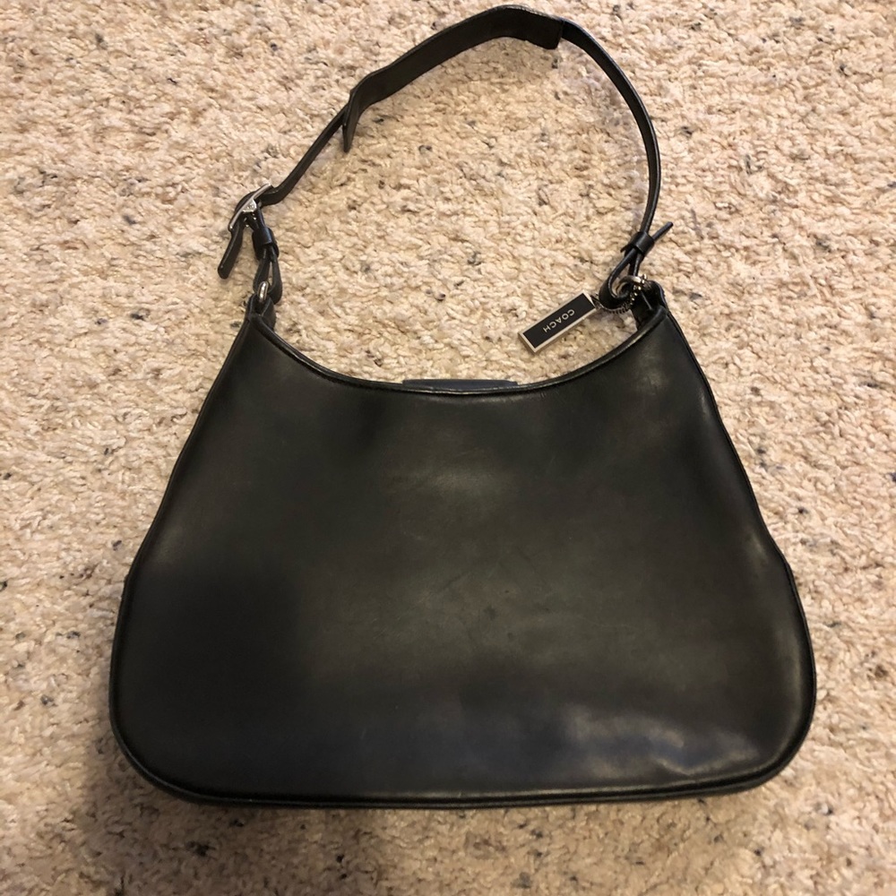 Coach black leather purse